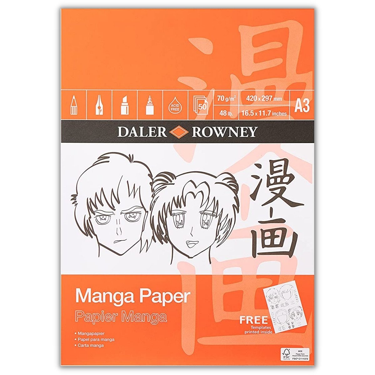 Daler Rowney Manga Defteri 70gr A3 50yp