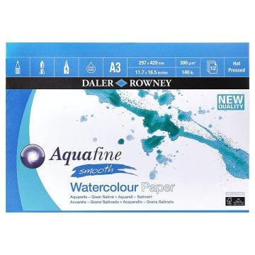 Daler Rowney Aquafine Smooth Sulu Boya Defteri 300gr A3 12yp