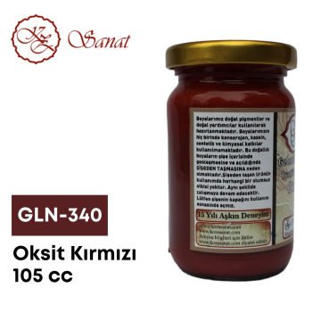 Koza Sanat Geleneksel Ebru Boyası 105cc GLN-340 Oksit Kırmızı
