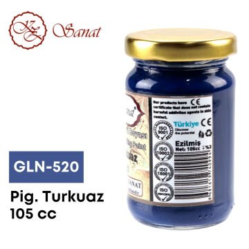 Koza Sanat Geleneksel Ebru Boyası 105cc GLN-520 Pigment Turkuaz