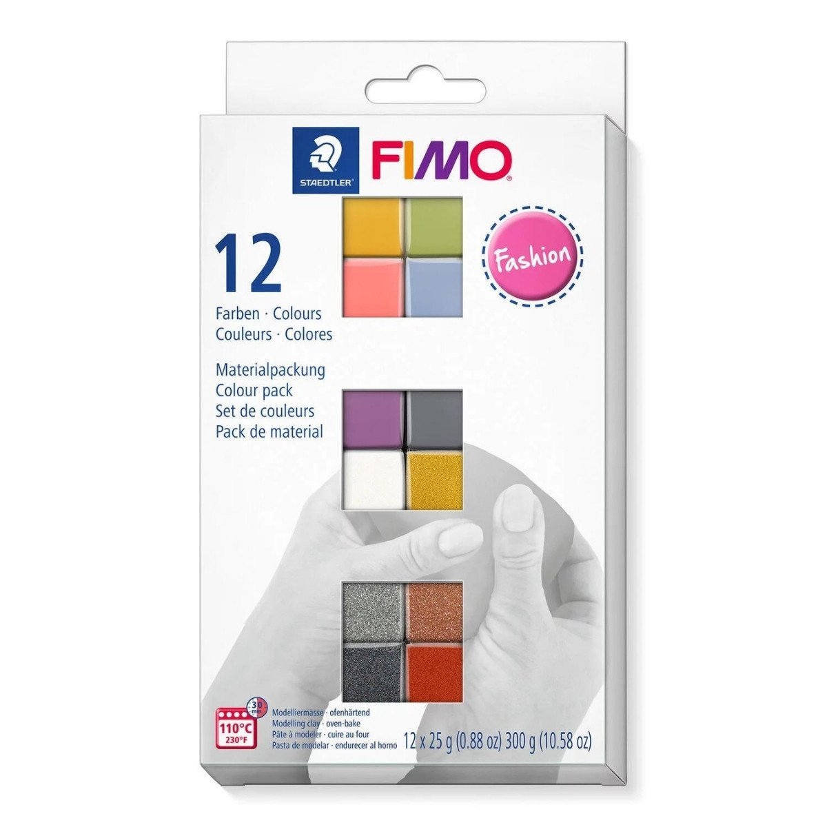 Fimo Soft Polimer Kil 12 Renk x 25gr (300gr) Fashion Tonlar