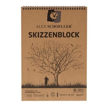 Alex Schoeller Kraft Eskiz Defteri 90gr 25X35cm 30 Yaprak ALX 1168