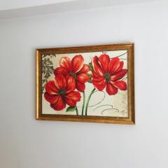 Kırmızı Çiçek Tablosu 60x80 cm