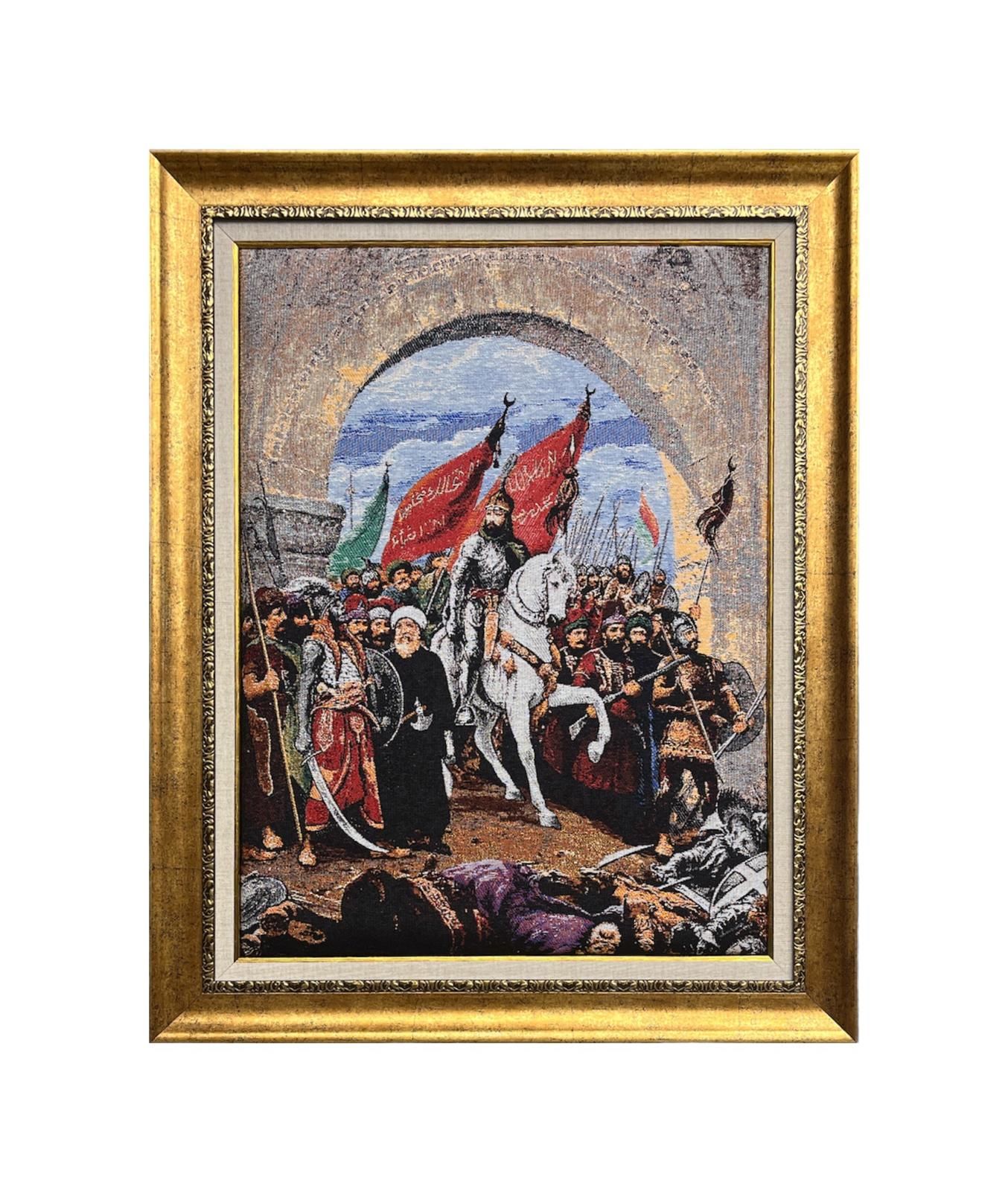 Fatih'in İstanbula Girişi 57x72 cm Goblen Tablo