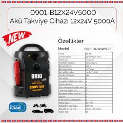Brio Akü Takviye Cihazı 12X24V 5000A