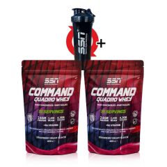 Command Quadro Whey 900 Gr 30 Şase Çilekli (15x2 Doypacks) Komnbinasyon