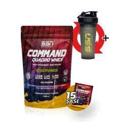 Command Quadro Whey 30 Gr 15 Şase Doypack 450 Gr (Muz-Mango) Protein Tozu