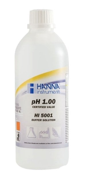 HANNA HI5001 pH 1.00 -  25oC Technical Calibration Buffer, 500 mL