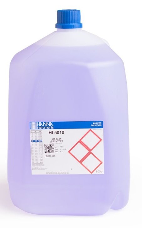 HANNA HI5010-V08 pH 10.01 - 25oC Violet Technical Calibration Buffer, (2) 1 Gal. (3.78 L)