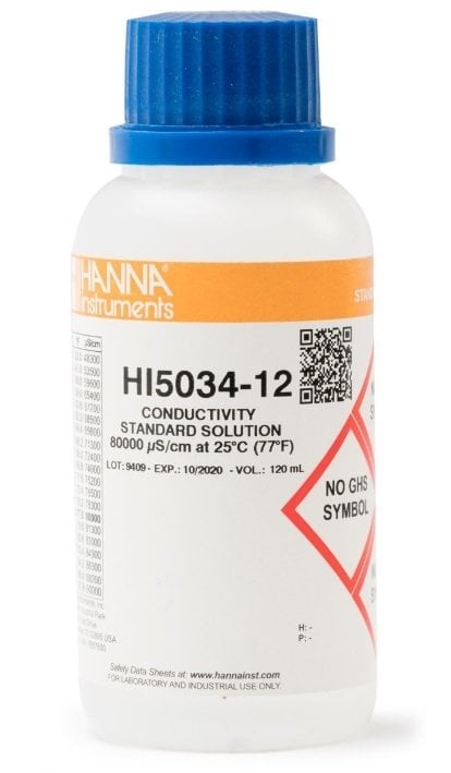 HANNA HI5034-12 80,000 uS/cm EC value - 25oC, 120 mL