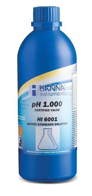 HANNA HI6001 pH 1.000 - 25oC Millesimal Calibration Buffer, 500 mL