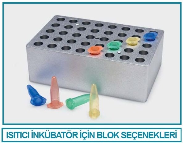 İSOLAB 604.01.101 inkübatör bloku - 6.4 mm delik çapı - 54 delik (1 adet)