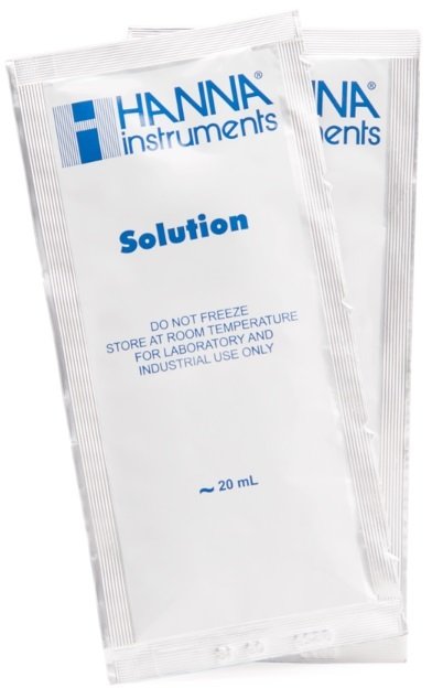 HANNA HI70030C 12,880 uS/cm - 25oC EC Calibration Standard Sachets with Certificate of Analysis, (25 x 20mL)