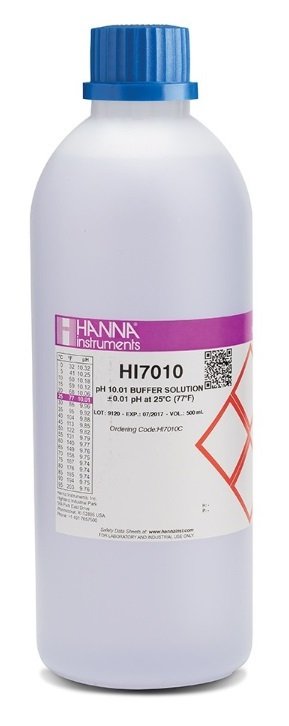 HANNA HI7010C pH 10.01 -  25oC  Violet Color Calibration Buffer, 500 mL bottle