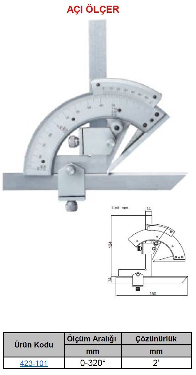 Mekanik Aç Ölçer ı0-320o
