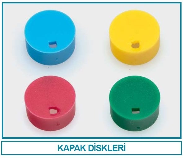 İSOLAB 091.15.003 cryo tüp kapak diski - sarı (100 adet)