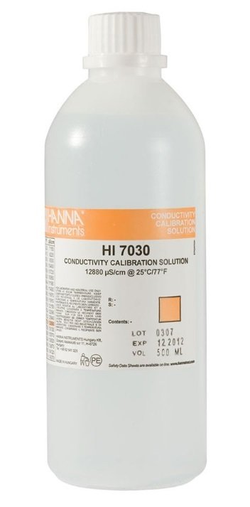 HANNA HI7030L 12880 uS/cm EC value - 25oC, 500 mL bottle