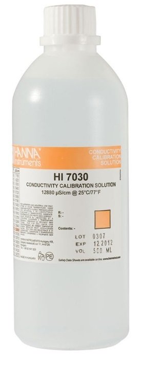 HANNA HI7030L/C 12880 uS/cm  EC value -  25oC, 500 mL bottle with certificate