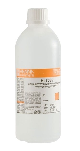 HANNA HI7035L 111800 uS/cm EC value - 25oC, 500 mL bottle