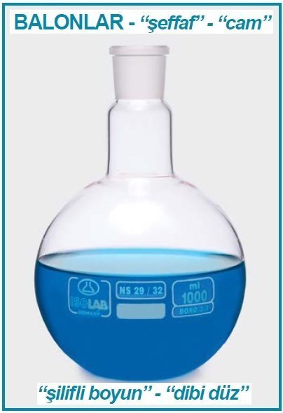 İSOLAB 030.01.501 balon - cam - dibi düz - şilifli - 500 ml - NS29/32 (1 adet)