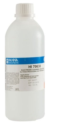 HANNA HI70630L Acid Cleaning Solution for Meat Grease and Fats (Food Industry), 500 mL bottle