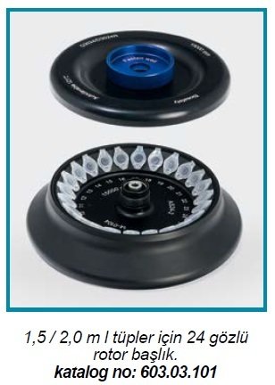 İSOLAB 603.03.101 rotor - mikro yüksek devirli santrfüj için - 24 yuvalı - mikro tüp kullanımlı (1 adet)
