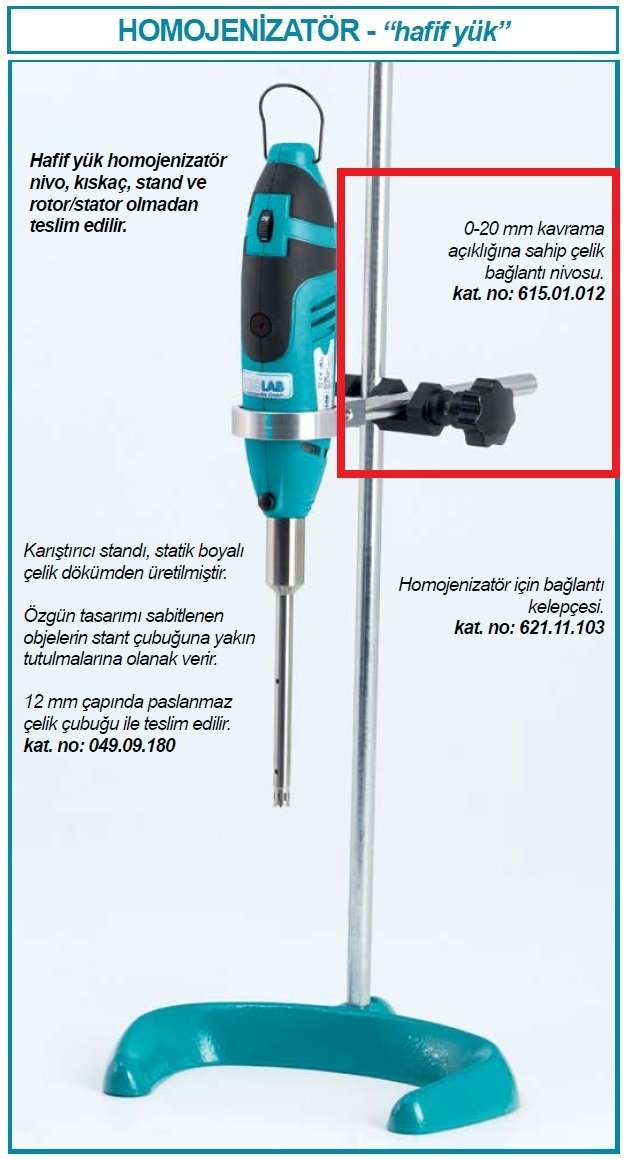 İSOLAB 615.01.012 nivo - karıştırıcılar için (1 adet)