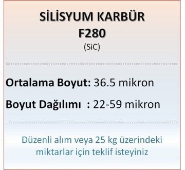 Silisyum Karbür F280 - SiC - 36.5 mikron - 5 KG
