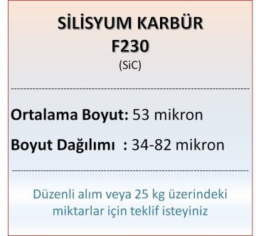 Silisyum Karbür F230 - SiC - 53 mikron - 1 KG