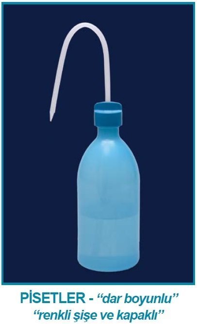 İSOLAB 062.05.05G piset - P.E - dar boyun - 500 ml - yeşil (1 adet)