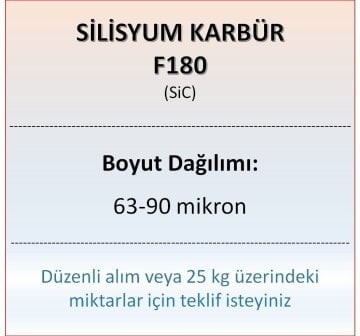 Silisyum Karbür F180 - SiC - 63-90 mikron - 5 KG