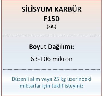 Silisyum Karbür F150 - SiC - 63-106 mikron - 500 gram