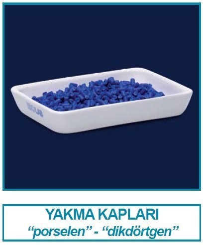 İSOLAB 038.20.025 yakma kabı - porselen - dikdörtgen - 48 x 26 mm (1 adet)