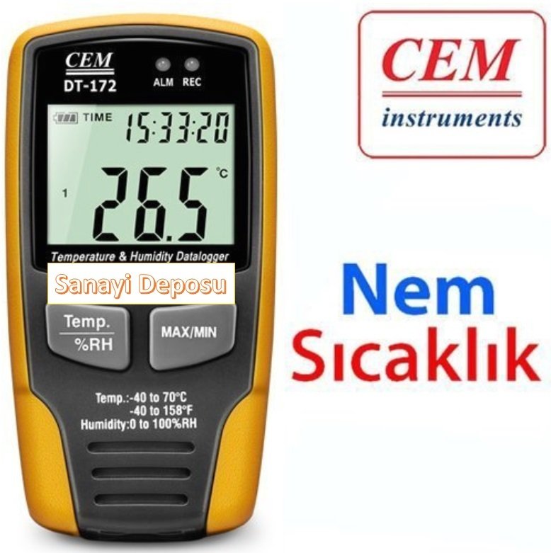 CEM DT172 Sıcaklık ve Nem Kayıt Cihazı