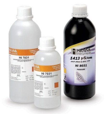 HANNA HI8031L 1413 uS/cm EC value - 25oC, 500 mL FDA bottle