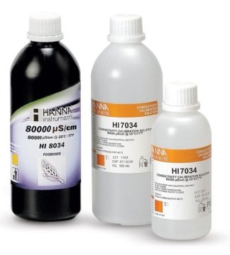 HANNA HI8034L 80000 uS/cm EC value -  25oC, 500 mL FDA bottle
