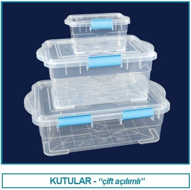 İSOLAB 062.39.910 saklama kutusu - çift açılımlı - 10.0 lt (1 adet)