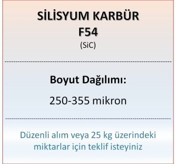 Silisyum Karbür F54 - SiC - 250-355 mikron - 10 KG