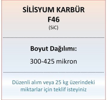 Silisyum Karbür F46 - SiC - 300-425 mikron - 1 KG