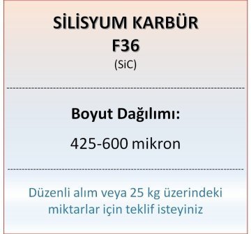 Silisyum Karbür F36 - SiC - 425-600 mikron - 1 KG