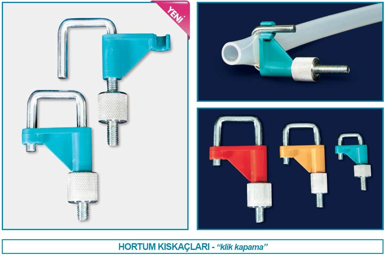 İSOLAB 052.15.010B hortum kıskacı - vidalı - max.10 mm boru çapı için - mavi (1 adet)