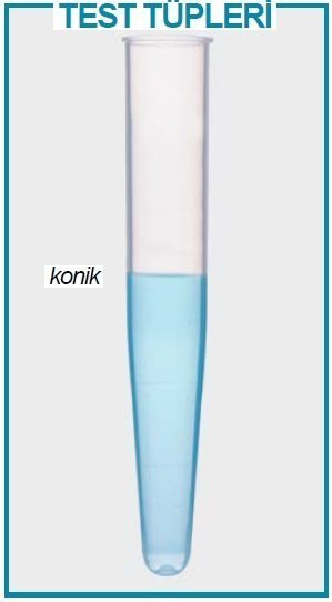 İSOLAB 077.04.006 tüp - P.P - konik tabanlı - 16 x 100 mm (500 adet)