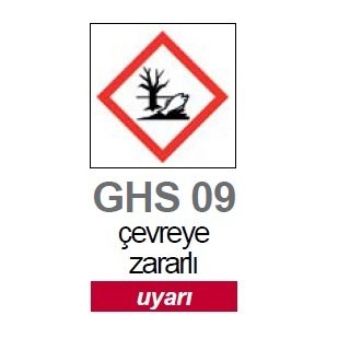 İSOLAB 099.19.T01 çevreye zararlı piktogramı GHS 9 uyarı etiketi 26x37mm-250 etiket