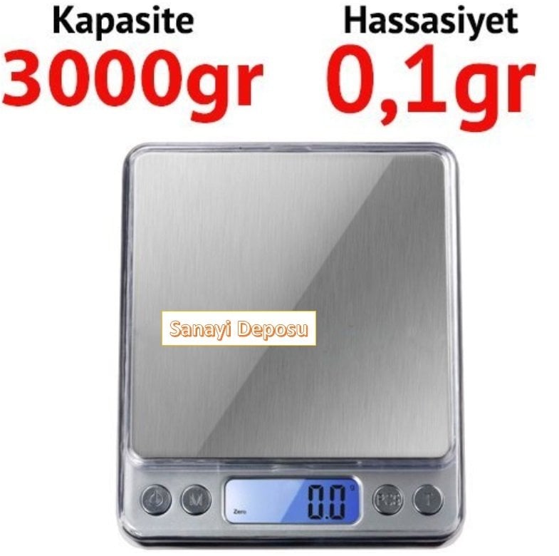 ALF 3000 Hassas Cep Terazisi - Hassasiyet: 0,1 gr. Max: 3000 gr.