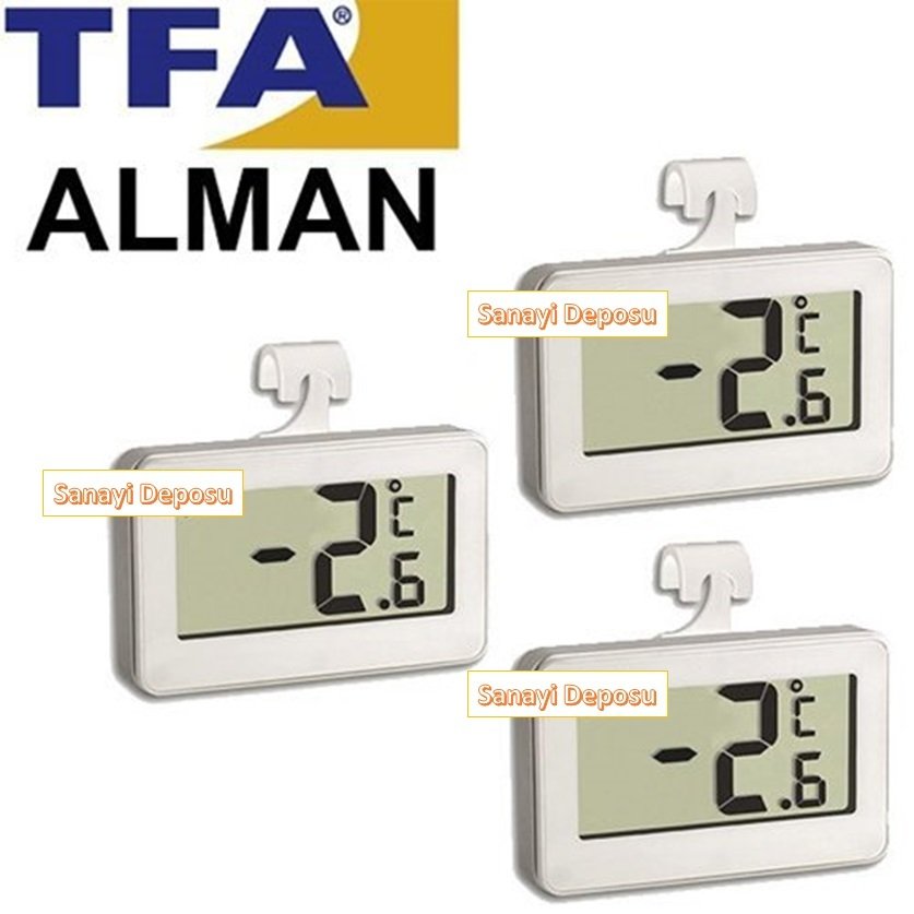 3 ADET TFA 30.2028 Mini Dijital Buzdolabı Termometresi