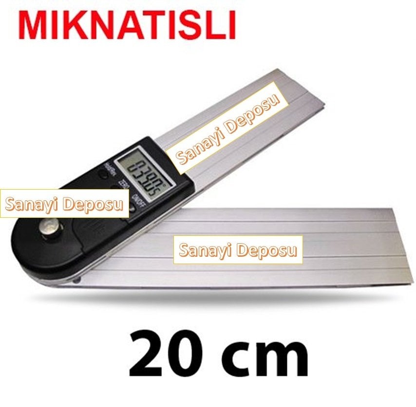 20 cm'lik Dijital Mıknatıslı Açı Ölçer (5414-200)