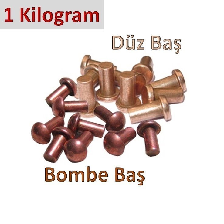 5x20 mm Düz Baş Bakır Perçin 1 KG