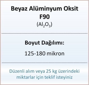 Alüminyum Oksit F90 - Al2O3 - 125-180mikron - 500 GRAM