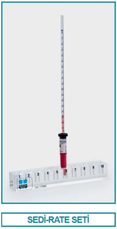 İSOLAB 085.01.001 sedi-rate sedimentation seti (600 adet)