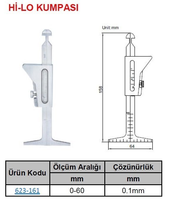 Hi-Lo Kaynak Kumpası 0-60mm